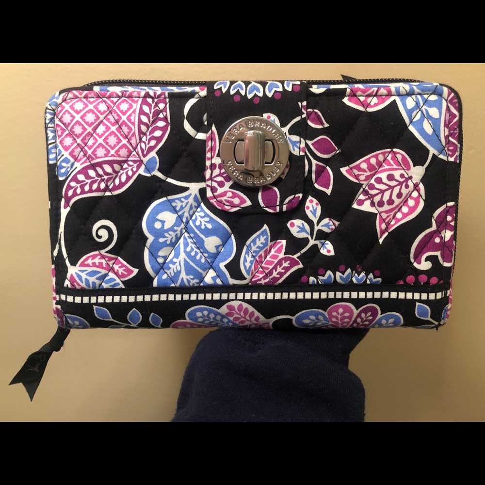 Vera Bradley Alpine Floral Turnlock Wallet